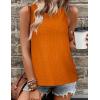 imageZeagoo Tank Tops for Women Sleeveless Eyelet Shirts High Neck Cute Summer Top Loose Fit SXXLZorange