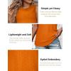 imageZeagoo Tank Tops for Women Sleeveless Eyelet Shirts High Neck Cute Summer Top Loose Fit SXXLZorange