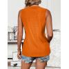 imageZeagoo Tank Tops for Women Sleeveless Eyelet Shirts High Neck Cute Summer Top Loose Fit SXXLZorange