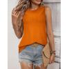 imageZeagoo Tank Tops for Women Sleeveless Eyelet Shirts High Neck Cute Summer Top Loose Fit SXXLZorange