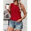 imageZeagoo Tank Tops for Women Sleeveless Eyelet Shirts High Neck Cute Summer Top Loose Fit SXXLZwine Red