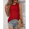 imageZeagoo Tank Tops for Women Sleeveless Eyelet Shirts High Neck Cute Summer Top Loose Fit SXXLZwine Red