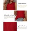 imageZeagoo Tank Tops for Women Sleeveless Eyelet Shirts High Neck Cute Summer Top Loose Fit SXXLZwine Red