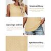 imageZeagoo Tank Tops for Women Sleeveless Eyelet Shirts High Neck Cute Summer Top Loose Fit SXXLZyellow