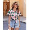 imageZeagoo Womens Hawaiian Button Down Shirts Casual Short Sleeve Floral Tropical Print Summer Blouse Tunic TopAzw47