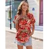 imageZeagoo Womens Hawaiian Button Down Shirts Casual Short Sleeve Floral Tropical Print Summer Blouse Tunic TopDh672