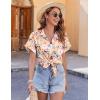 imageZeagoo Womens Hawaiian Button Down Shirts Casual Short Sleeve Floral Tropical Print Summer Blouse Tunic TopDh673