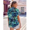 imageZeagoo Womens Hawaiian Button Down Shirts Casual Short Sleeve Floral Tropical Print Summer Blouse Tunic TopHp17