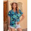 imageZeagoo Womens Hawaiian Button Down Shirts Casual Short Sleeve Floral Tropical Print Summer Blouse Tunic TopHp17