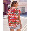imageZeagoo Womens Hawaiian Button Down Shirts Casual Short Sleeve Floral Tropical Print Summer Blouse Tunic TopSd259