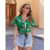 imageZeagoo Womens Hawaiian Button Down Shirts Casual Short Sleeve Floral Tropical Print Summer Blouse Tunic TopSd290