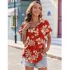imageZeagoo Womens Hawaiian Button Down Shirts Casual Short Sleeve Floral Tropical Print Summer Blouse Tunic TopSf30