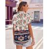 imageZeagoo Womens Hawaiian Button Down Shirts Casual Short Sleeve Floral Tropical Print Summer Blouse Tunic TopXh21