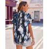 imageZeagoo Womens Hawaiian Button Down Shirts Casual Short Sleeve Floral Tropical Print Summer Blouse Tunic TopZr220