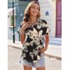 imageZeagoo Womens Hawaiian Button Down Shirts Casual Short Sleeve Floral Tropical Print Summer Blouse Tunic TopZw29