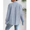 imageZeagoo Womens Shirts Button Down Printed Lantern Long Sleeve Blouse Fashion Casual Tops 20251blue Stripe
