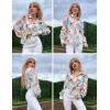 imageZeagoo Womens Shirts Button Down Printed Lantern Long Sleeve Blouse Fashion Casual Tops 2025A B2 Multicolor