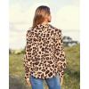 imageZeagoo Womens Shirts Button Down Printed Lantern Long Sleeve Blouse Fashion Casual Tops 2025B Leopard