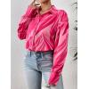 imageZeagoo Womens Shirts Button Down Printed Lantern Long Sleeve Blouse Fashion Casual Tops 2025B Pink Rowena