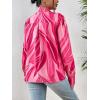 imageZeagoo Womens Shirts Button Down Printed Lantern Long Sleeve Blouse Fashion Casual Tops 2025B Pink Rowena