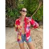 imageZeagoo Womens Shirts Button Down Printed Lantern Long Sleeve Blouse Fashion Casual Tops 2025B Stelani Pink