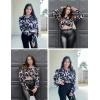 imageZeagoo Womens Shirts Button Down Printed Lantern Long Sleeve Blouse Fashion Casual Tops 2025B York Black