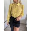 imageZeagoo Womens Shirts Button Down Printed Lantern Long Sleeve Blouse Fashion Casual Tops 2025B2 Yellow Rowena