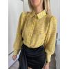 imageZeagoo Womens Shirts Button Down Printed Lantern Long Sleeve Blouse Fashion Casual Tops 2025B2 Yellow Rowena