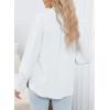 imageZeagoo Womens Shirts Button Down Printed Lantern Long Sleeve Blouse Fashion Casual Tops 2025C White