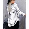 imageZeagoo Womens Shirts Button Down Printed Lantern Long Sleeve Blouse Fashion Casual Tops 2025D Stripe White