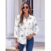 imageZeagoo Button Down Shirts for Women Dressy Floral Printed Long Sleeve Blouse Business Casual Work TopsBf112