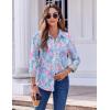 imageZeagoo Button Down Shirts for Women Dressy Floral Printed Long Sleeve Blouse Business Casual Work TopsCx183