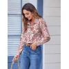 imageZeagoo Button Down Shirts for Women Dressy Floral Printed Long Sleeve Blouse Business Casual Work TopsCx244
