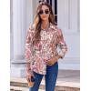 imageZeagoo Button Down Shirts for Women Dressy Floral Printed Long Sleeve Blouse Business Casual Work TopsCx244