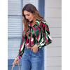 imageZeagoo Button Down Shirts for Women Dressy Floral Printed Long Sleeve Blouse Business Casual Work TopsCx254