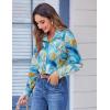 imageZeagoo Button Down Shirts for Women Dressy Floral Printed Long Sleeve Blouse Business Casual Work TopsCx274