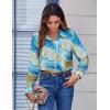 imageZeagoo Button Down Shirts for Women Dressy Floral Printed Long Sleeve Blouse Business Casual Work TopsCx274