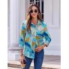 imageZeagoo Button Down Shirts for Women Dressy Floral Printed Long Sleeve Blouse Business Casual Work TopsCx274