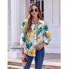 imageZeagoo Button Down Shirts for Women Dressy Floral Printed Long Sleeve Blouse Business Casual Work TopsDh637