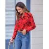 imageZeagoo Button Down Shirts for Women Dressy Floral Printed Long Sleeve Blouse Business Casual Work TopsDh698