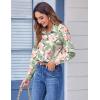imageZeagoo Button Down Shirts for Women Dressy Floral Printed Long Sleeve Blouse Business Casual Work TopsHf15