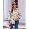 imageZeagoo Button Down Shirts for Women Dressy Floral Printed Long Sleeve Blouse Business Casual Work TopsHf15