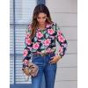 imageZeagoo Button Down Shirts for Women Dressy Floral Printed Long Sleeve Blouse Business Casual Work TopsHf60