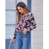 imageZeagoo Button Down Shirts for Women Dressy Floral Printed Long Sleeve Blouse Business Casual Work TopsHf60
