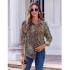imageZeagoo Button Down Shirts for Women Dressy Floral Printed Long Sleeve Blouse Business Casual Work TopsMz721