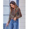 imageZeagoo Button Down Shirts for Women Dressy Floral Printed Long Sleeve Blouse Business Casual Work TopsMz721