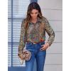 imageZeagoo Button Down Shirts for Women Dressy Floral Printed Long Sleeve Blouse Business Casual Work TopsMz721