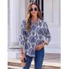 imageZeagoo Button Down Shirts for Women Dressy Floral Printed Long Sleeve Blouse Business Casual Work TopsMz748
