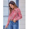 imageZeagoo Button Down Shirts for Women Dressy Floral Printed Long Sleeve Blouse Business Casual Work TopsMz750