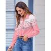imageZeagoo Button Down Shirts for Women Dressy Floral Printed Long Sleeve Blouse Business Casual Work TopsPink Flower